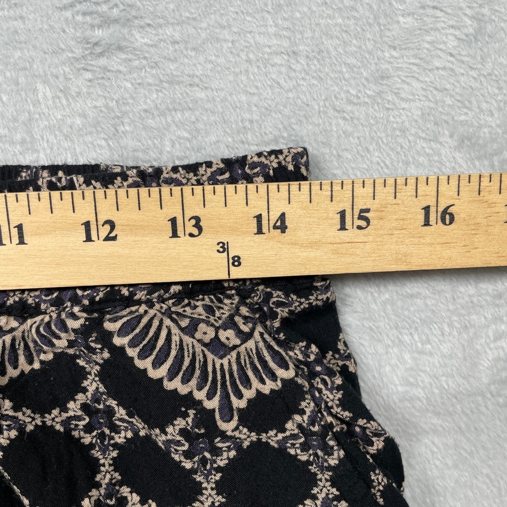 Angie Harem Pants Women Large Black Orange Boho Paisley Medallion Rayon Jogger - Picture 6 of 9